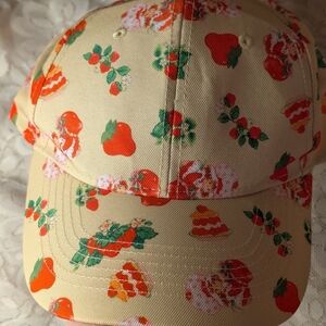 Strawberry Print Kids Cap
